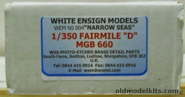 White Ensign 1/350 Fairmile D MGB 660 Motor Torpedo Boat, WEMNS004 plastic model kit